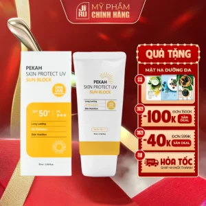 Kem chống nắng vật lý Pekah SPF 50 PA+++ giúp nâng tông da và kiểm soát dầu hiệu quả Kem chống nắng vật lý Pekah SPF 50 PA+++ giúp nâng tông da và kiểm soát dầu hiệu quả
