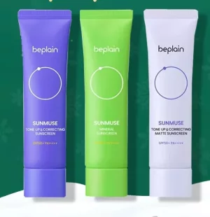 Kem chống  nắng Beplain thuần chay SPF50+ PA++++ được ưa chuộng tại Hàn Quốc, kiềm dầu